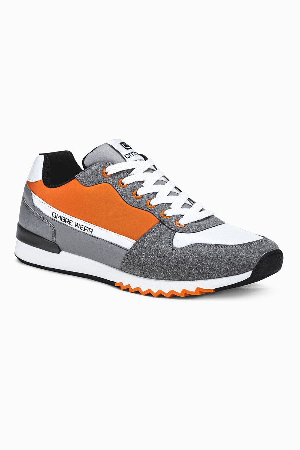 OMBRE, Pantofi sport cu detalii contrastante, Gri/alb/oranj