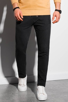 OMBRE, Pantaloni sport de bumbac, Negru OMBRE, Pantaloni sport de bumbac, Negru