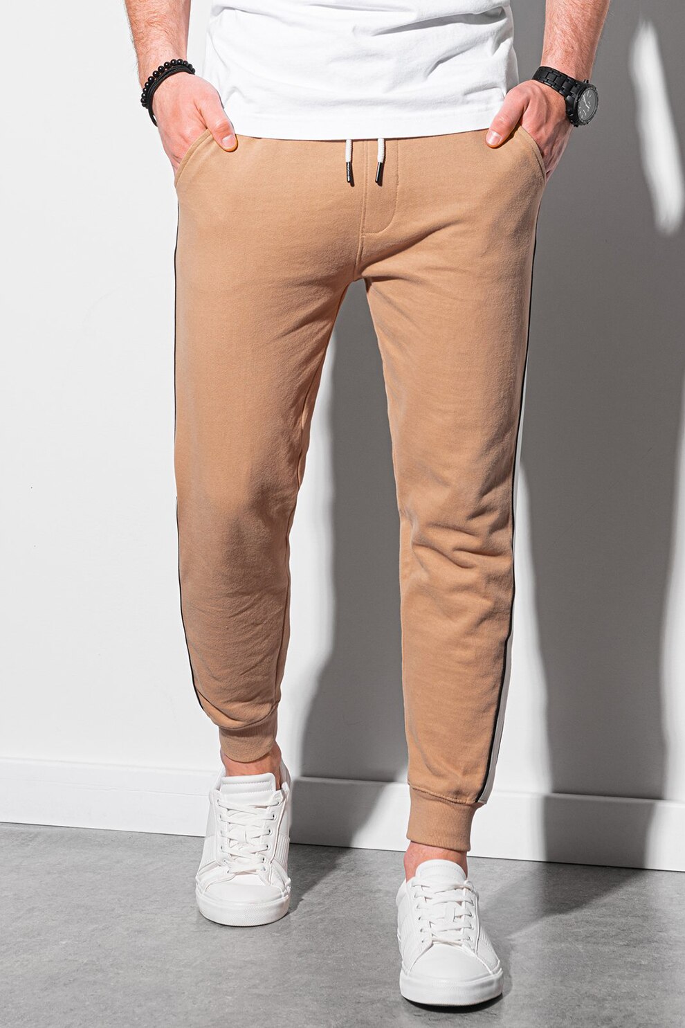 OMBRE, Pantaloni sport cu buzunare oblice, Oranj persan