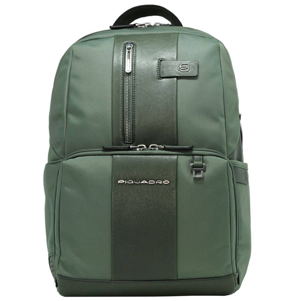 Rucsac PIQUADRO din tesut reciclat, port laptop 14'', LCA3214BR2BM/VE, verde