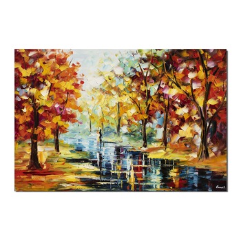 Tablou gigant pictat manual - Impreuna pe aleea vietii (2) - 150x100cm pictura ulei pe panza in cutit efect 3D Tablou gigant pictat manual - Impreuna pe aleea vietii (2) - 150x100cm pictura ulei pe panza in cutit efect 3D