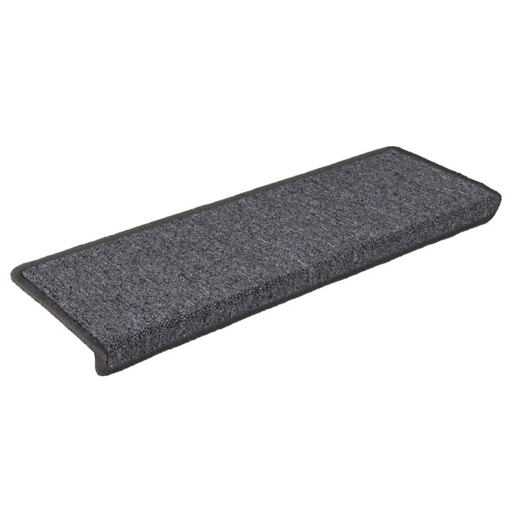 VidaXL 15 db szürke-fekete lépcsőszőnyeg 65x21x4 cm 3.9 kg 326197
