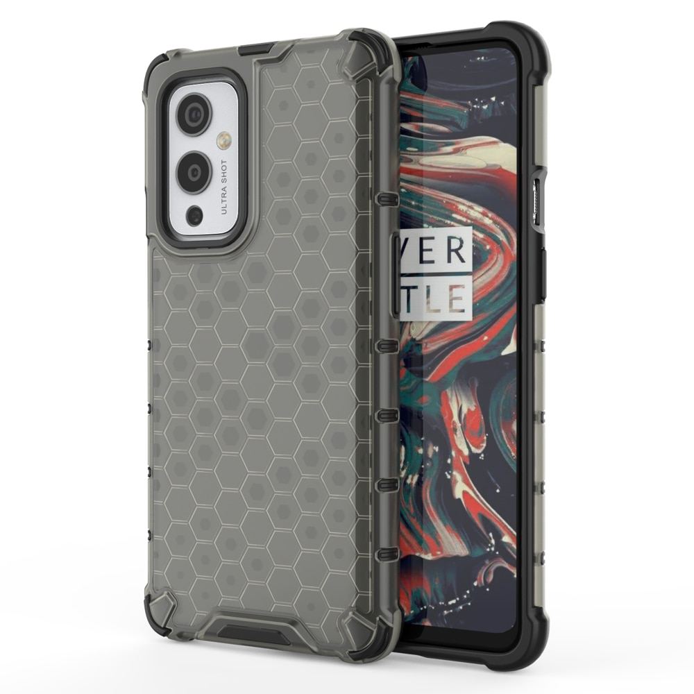 Husa Honeycomb compatibila cu OnePlus 9 Pro, termoplastic dur, Negru