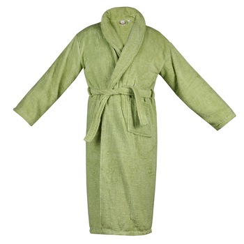 Halat de baie, bumbac, verde L/XL Halat de baie, bumbac, verde L/XL