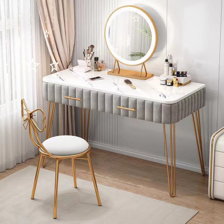 Vigor FUR-1505 fésülködőasztal öltözőasztal sminkasztal tükörrel