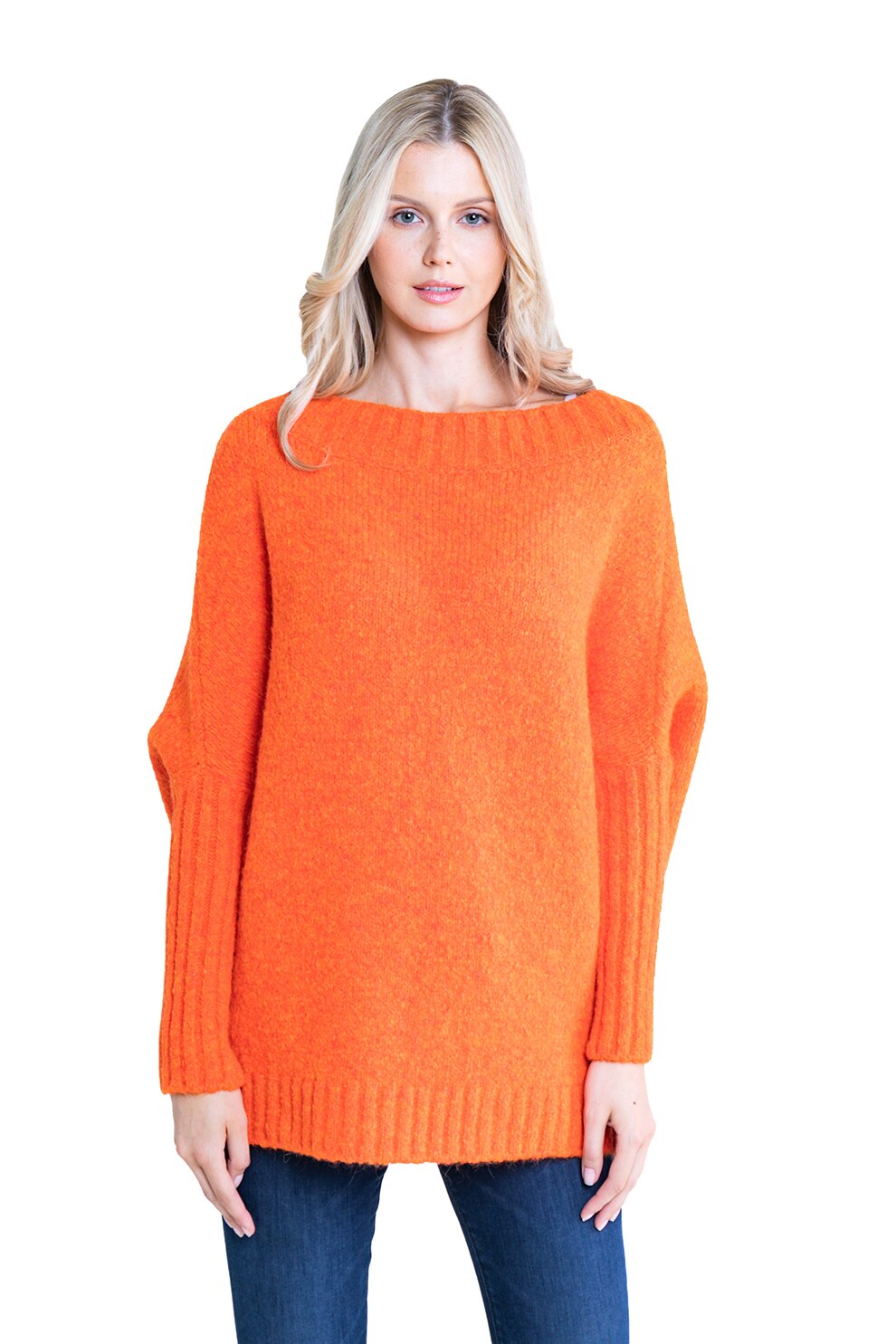 Big Star, Pulover lejer din amestec de lana, Oranj, One Size