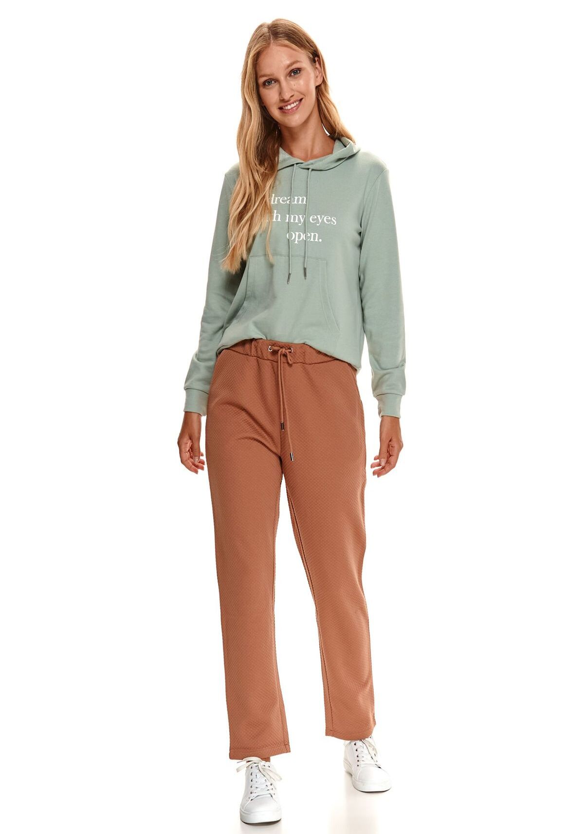 Pantaloni femei, TOP SECRET, SSP3855, Bej