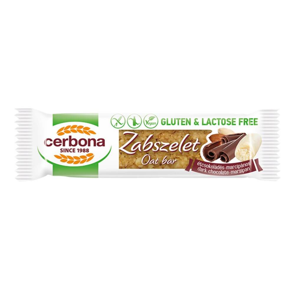 Baton de Ovaz Cerbona, Ciocolata si Martipan, Fara Gluten, Fara Lactoza, 40 g