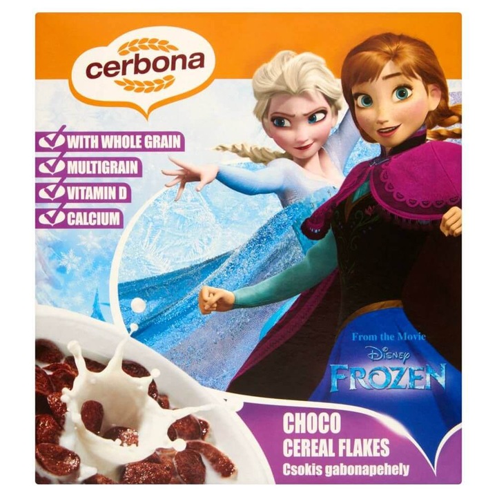 Cereale Cerbona Choco Flakes Disney Frozen, 225 g