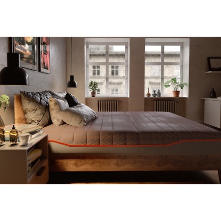 Saltea ortopedica SOMNART Premium Pocket Multilayer, 180x200x24 cm, arcuri impachetate, cu 2 cm spuma poliuretanica cu memorie, husa tricot detasabila, fermitate medie