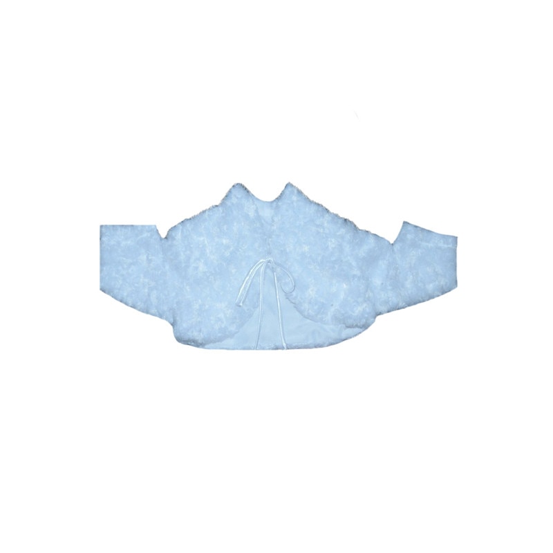 Bolero elegant din blanita pentru fete Sarum SR03, Alb 104 CM Standard