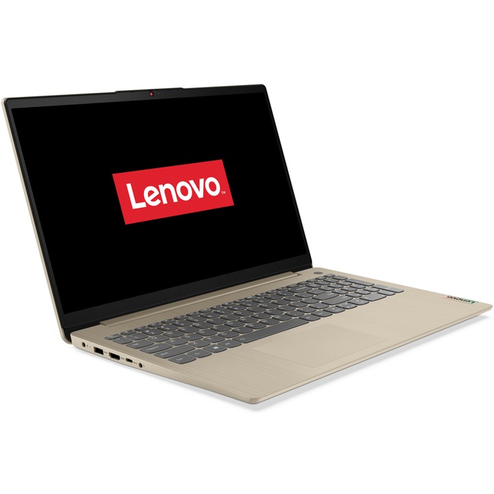 Lenovo IdeaPad 3 15ALC6 15.6" FullHD Laptop, AMD Ryzen™ 5 5500U, 8GB, 256GB SSD, AMD Radeon Graphics, No OS, Nemzetközi billentyűzet, Homok