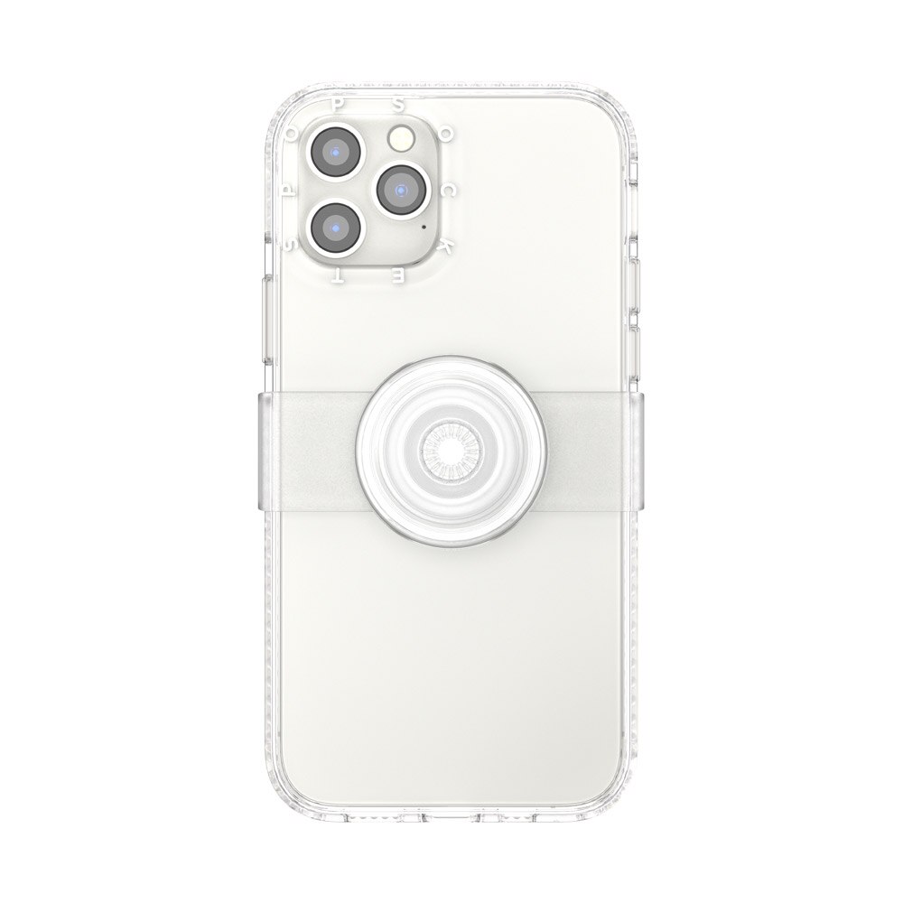 Carcasa Popsockets, Popcase Clear, rezistenta la socuri, compatibil cu Iphone 12 si 12 Pro