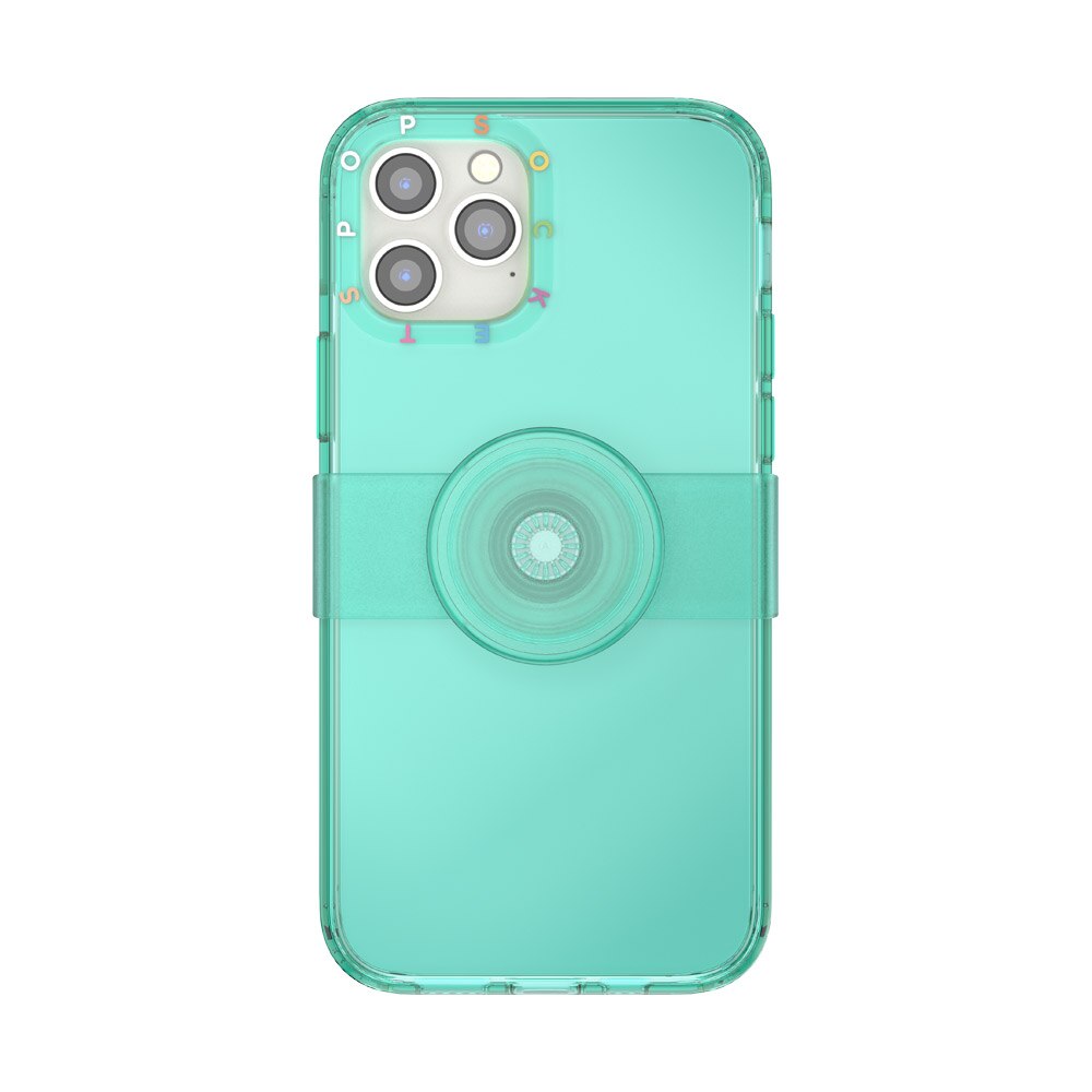 Carcasa Popsockets, Popcase Spearmint, rezistenta la socuri, compatibil cu Iphone 12 si 12 Pro