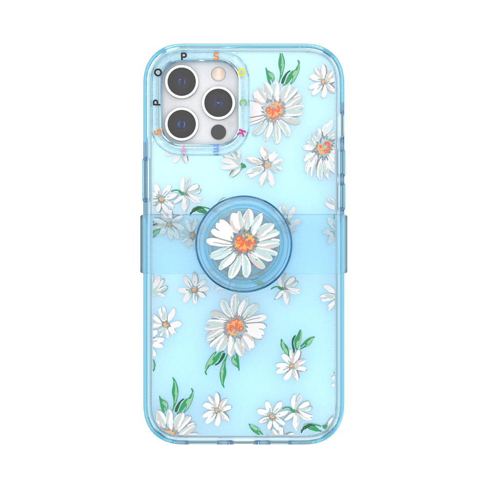 Carcasa Popsockets, Popcase Sweet Daisy, rezistenta la socuri, compatibil cu Iphone 12 si 12 Pro