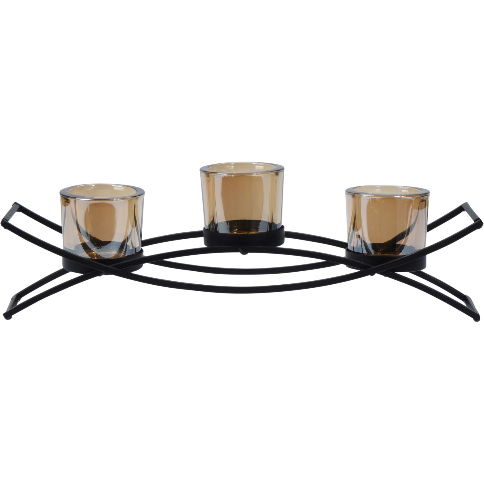 Suport 3 lumanari tip pastila, 36x11 cm