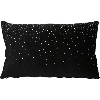 Pernuta decorativa Diamonds, 50x30x8 cm, poliester, 370 g, inchidere cu fermoar, negru Pernuta decorativa Diamonds, 50x30x8 cm, poliester, 370 g, inchidere cu fermoar, negru