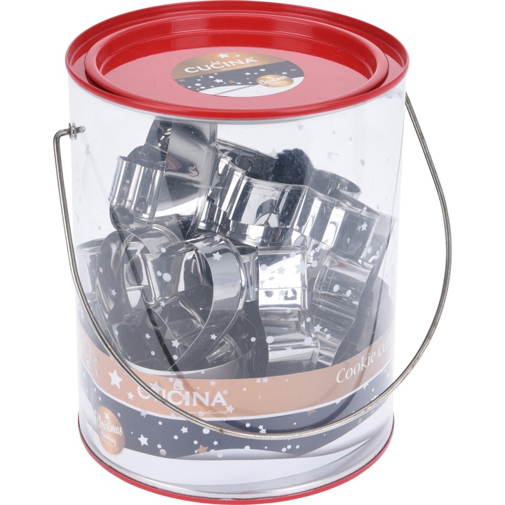 Set 16 forme prajituri Excellent Houseware, inox, diverse forme