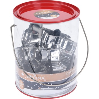 Set 16 forme prajituri Excellent Houseware, inox, diverse forme Set 16 forme prajituri Excellent Houseware, inox, diverse forme