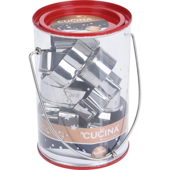Set 10 forme prajituri Excellent Houseware, inox, diverse forme Set 10 forme prajituri Excellent Houseware, inox, diverse forme