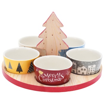 Set servire 6 piese Excellent Houseware, decor Craciun Set servire 6 piese Excellent Houseware, decor Craciun