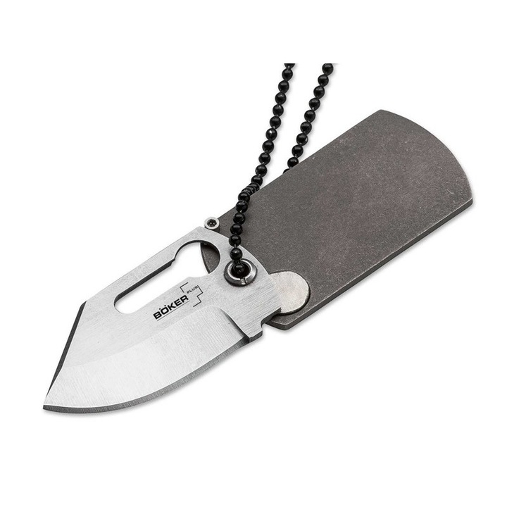 Cutit Boker Plus Dog Tag, Otel, 96 mm, Argintiu