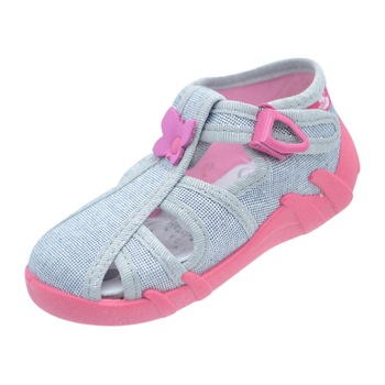 Sandale ortopedice din panza pentru fete Renbut RNN-1-22, Gri 62311 Sandale ortopedice din panza pentru fete Renbut RNN-1-22, Gri 62311