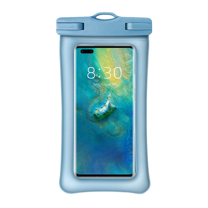 Husa telefon subacvatice, GOGOU, 22 x11.5cm , albastru gri