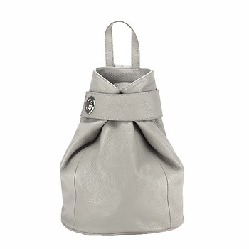Rucsac din piele naturala gri Rossana Gri Rucsac din piele naturala gri Rossana Gri