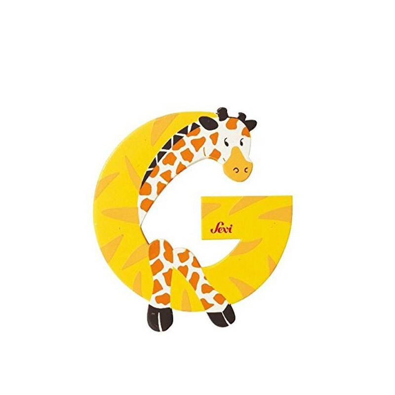 Jucarie educativa Litera G, Sevi, Galben, 10 cm