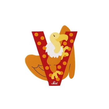 Jucarie educativa Litera V, Sevi, Rosu/Portocaliu, 10 cm Jucarie educativa Litera V, Sevi, Rosu/Portocaliu, 10 cm