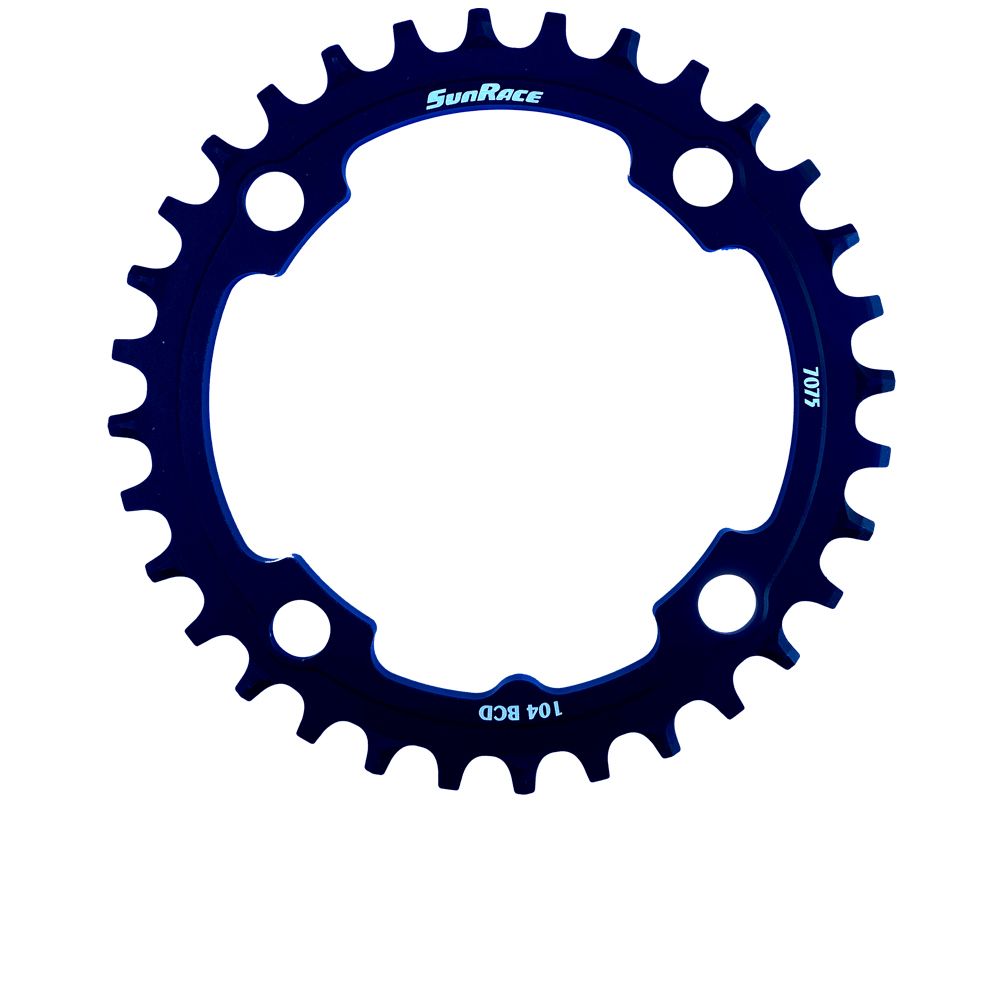 Foaie Angrenaj SUNRACE1x11v Aluminiu Narrow Wide 34 T Negru BCD 104 mm