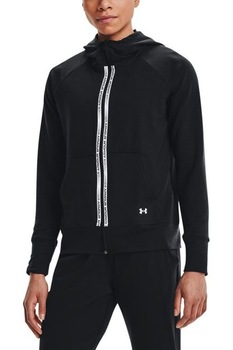 Hanorac dama, Under Armour Rival Terry Taped FZ Hoodie, Negru Hanorac dama, Under Armour Rival Terry Taped FZ Hoodie, Negru