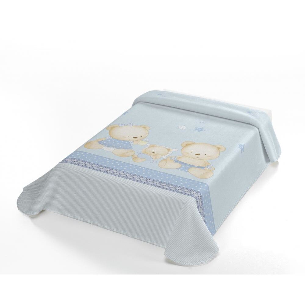 Patura bebelusi Baby Pearl Sweet, Poliester, 80x110, Albastru