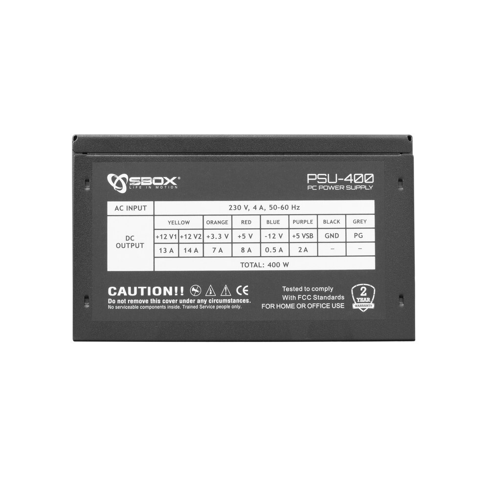 Psu R400 Захранващ блок за компютър SBOX PSU-400/R, 400W ATX, кутия - eMAG.bg