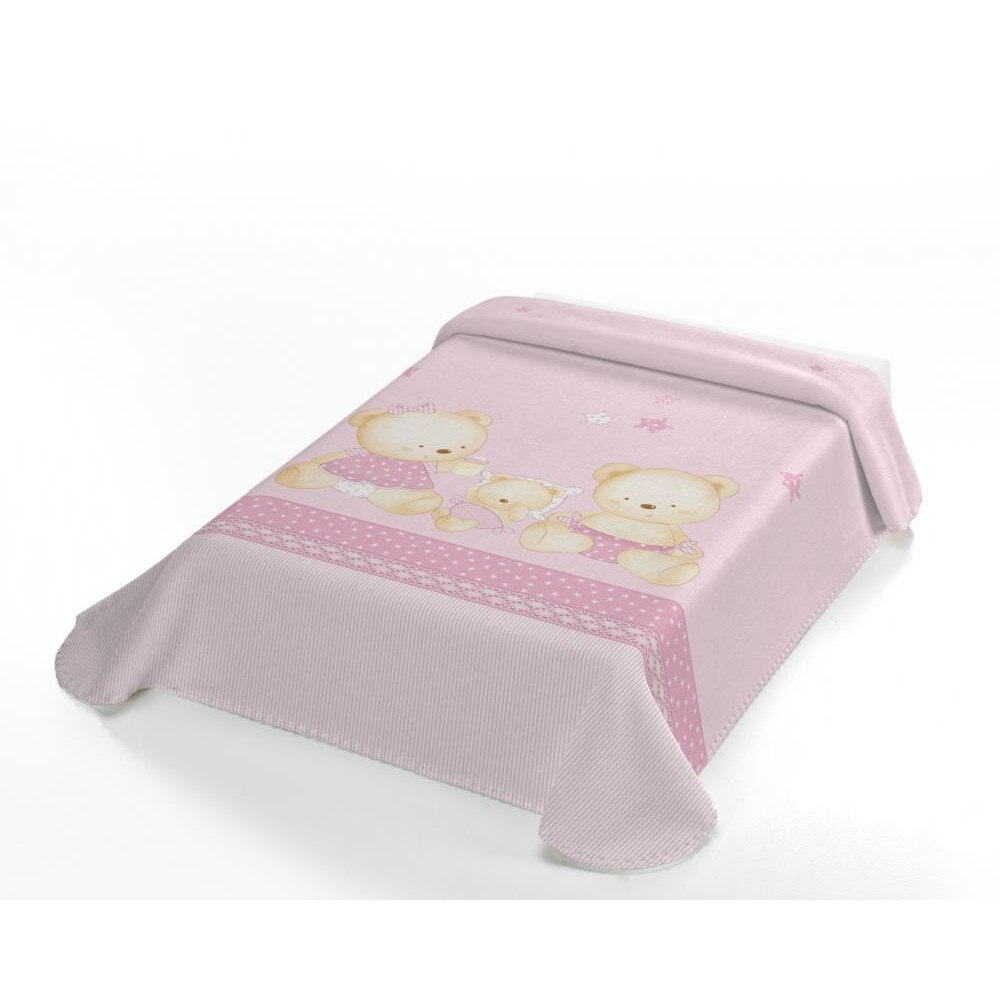 Patura pentru bebelus Baby Sweet, Poliester, 80x110, Roz