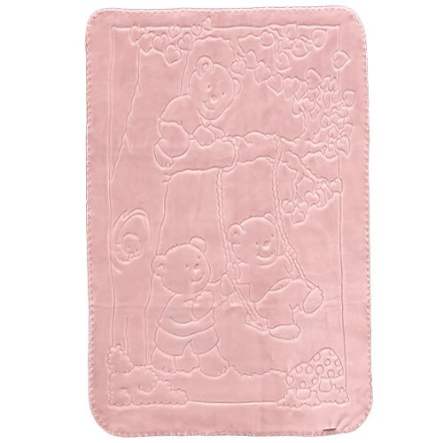 Patura pentru bebelus Baby Pearl, Poliester, 80x110, Roz