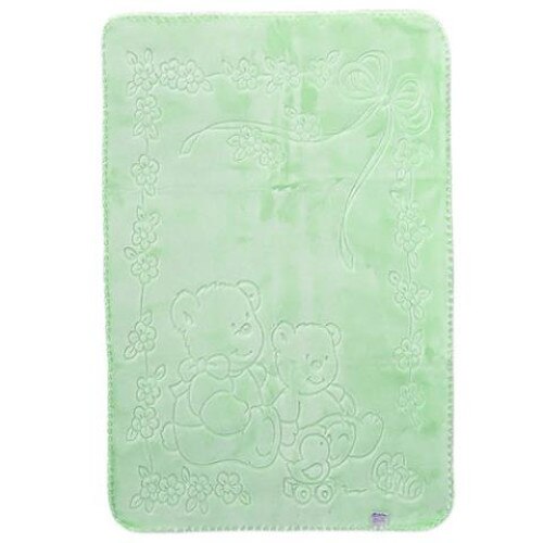 Patura pentru bebelus Baby Pearl, Poliester, 80x110, Verde