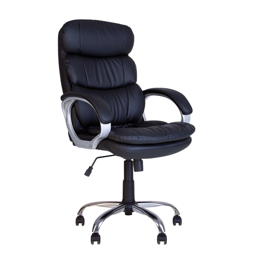 Scaun directorial Moderna Dolce, piele ecologica, negru