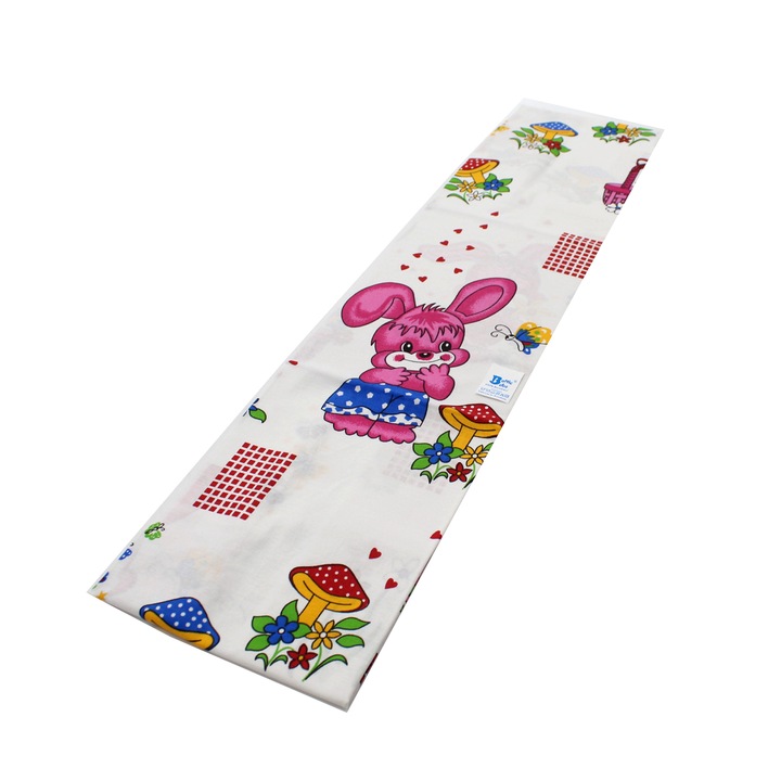 Cearceaf BalticBEBE Alb, Bumbac, 1 x Cearceaf, Ciupercuta, Banda elastica - 140x70, 0 +