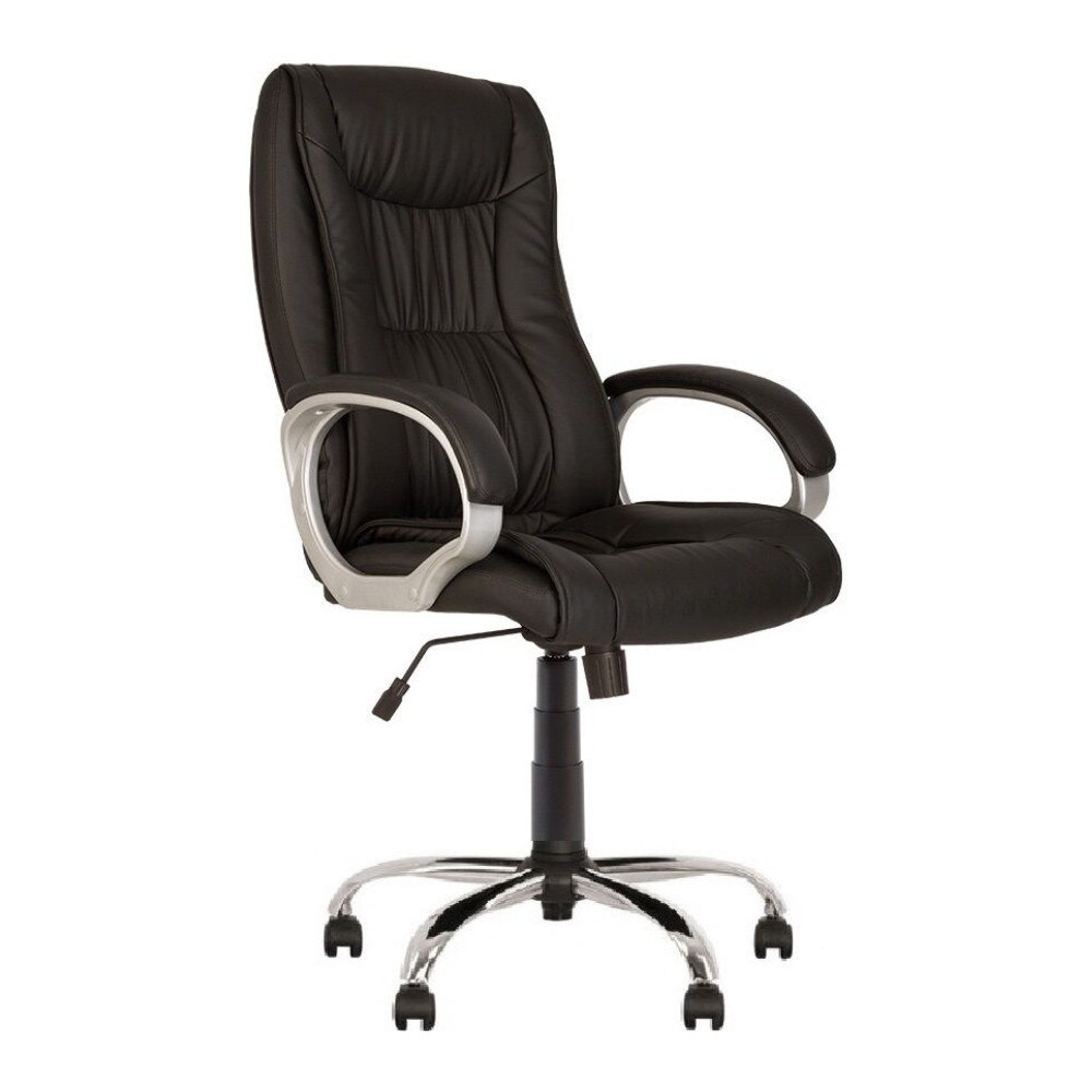 Scaun directorial Moderna Elly, piele ecologica, negru