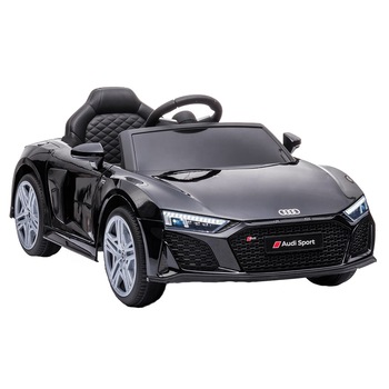Masinuta electrica 12V cu scaun din piele si roti EVA Audi R8 Black Masinuta electrica 12V cu scaun din piele si roti EVA Audi R8 Black