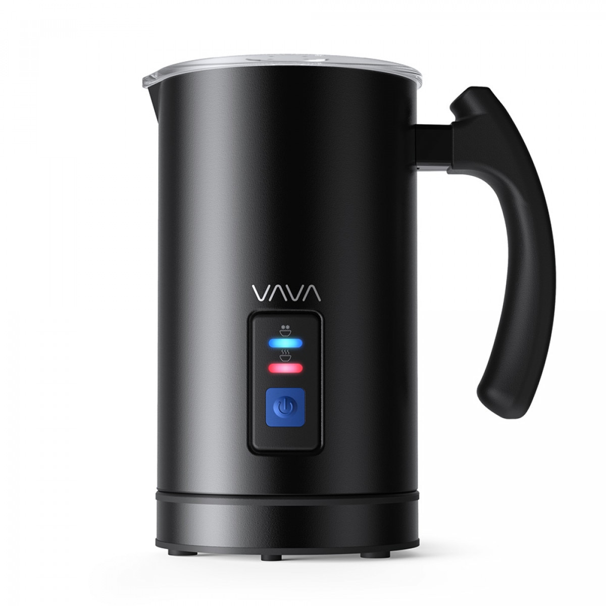 Aparat pentru spumarea laptelui din inox VAVA VA-EB008, 500W, 3 functii, recipient cu perete dublu, interior antiaderent, Negru