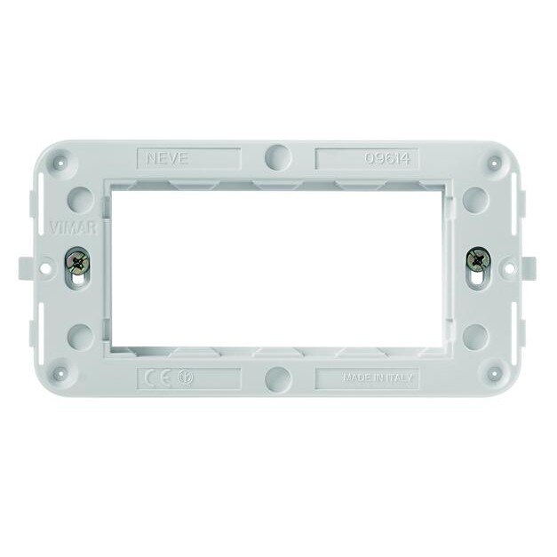 Rama suport 4 module VIMAR NEVE cu suruburi pentru zidarie sau gips carton