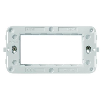 Rama suport 4 module VIMAR NEVE cu suruburi pentru zidarie sau gips carton Rama suport 4 module VIMAR NEVE cu suruburi pentru zidarie sau gips carton