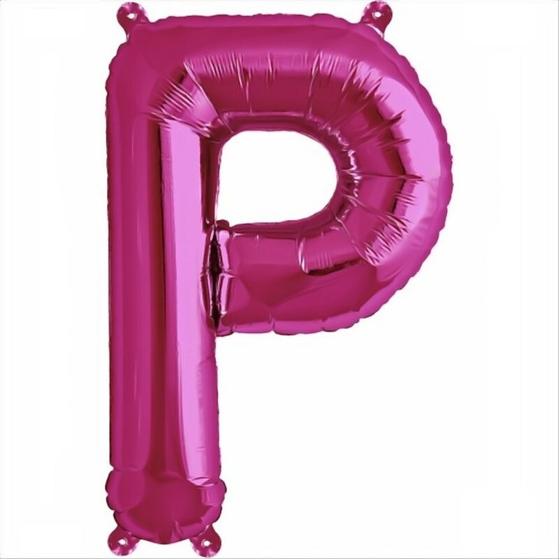 Balon folie litera P mini magenta, 41 cm, Northstar