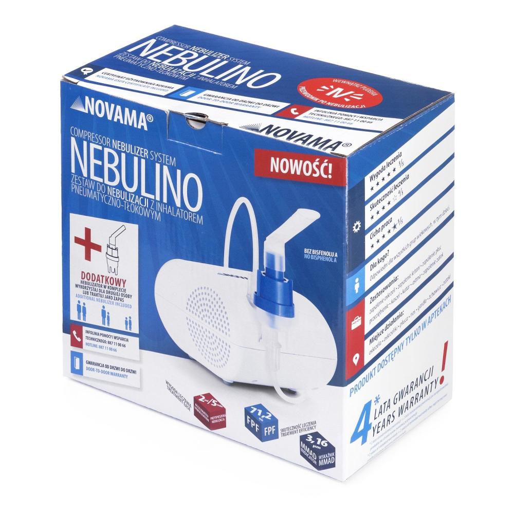 Aparat aerosoloi copii Nebulino, Novama, Piston nebulizator, Alb