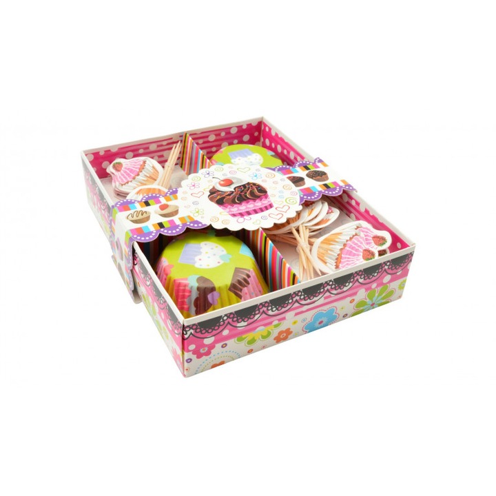 Set decorare briose, Perfect Home, Hartie/lemn, Multicolor