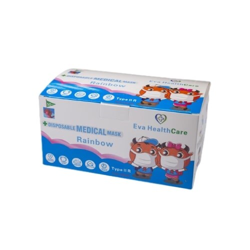 Set 50 buc Masca Medicala Type II R Copii Rainbow