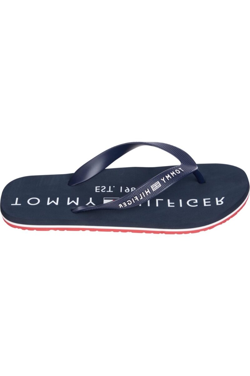 Slapi barbati, Tommy Hilfiger, Hilfiger Print Beach Sandal Desert Sky, PVC, Albastru, 41 EU